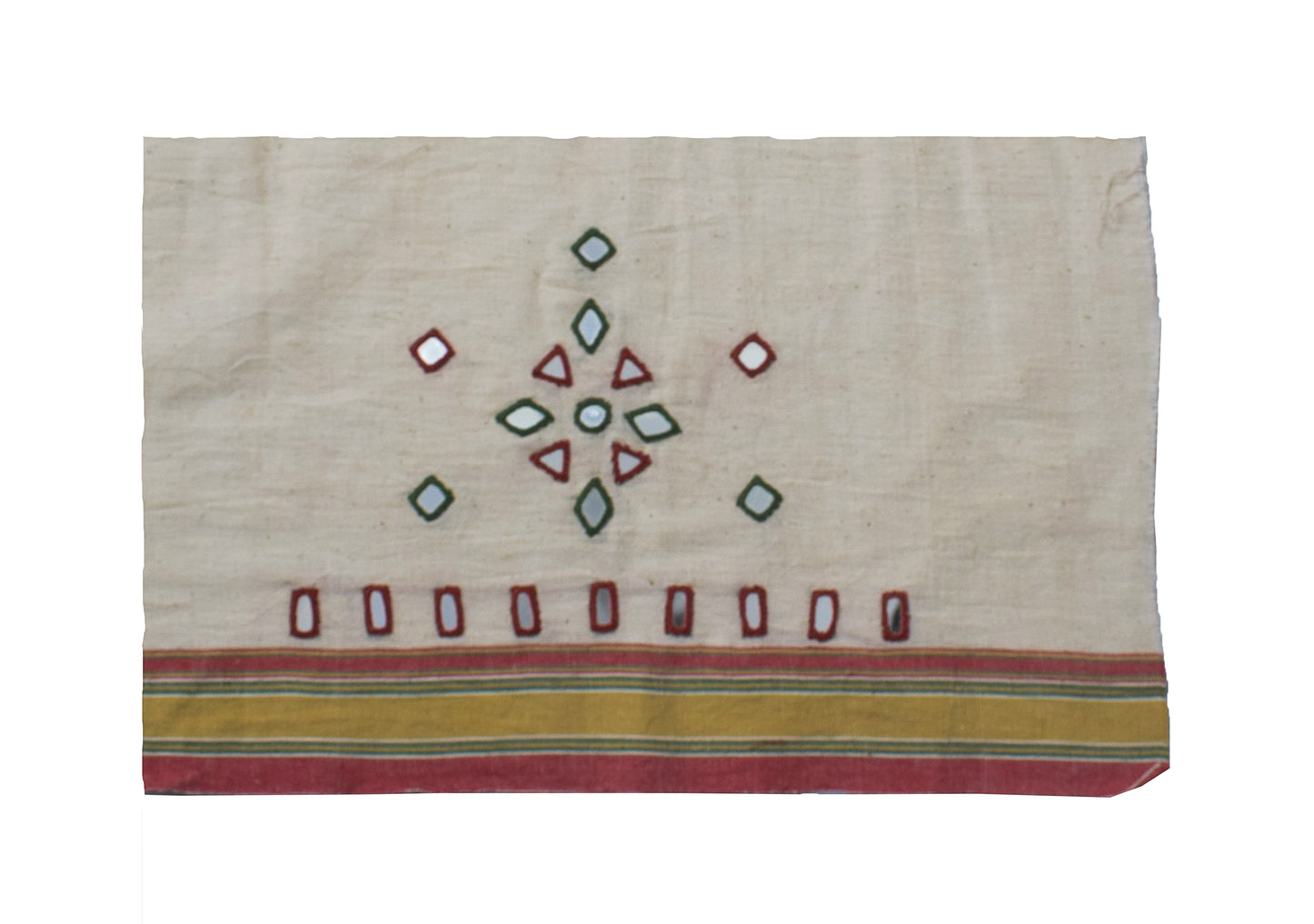 Mirror Work Kala Cotton Hand Embroidered Blouse - Unstitched & Embroidered - 0.8 Mtr Length - SKU : DB09C01C