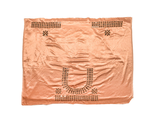Cut Mirror Work Mashru Silk Small Mirror Work Hand Embroidery Blouse - Unstitched - 1 Mtr Length - SKU : SH23603A