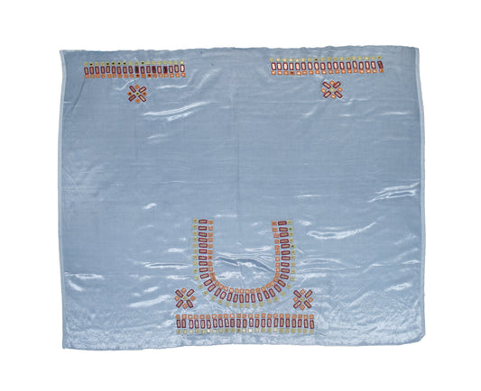Cut Mirror Work Mashru Silk Hand Embroidery Blouse - Unstitched - 1 Mtr Length - SKU : SH19A01A