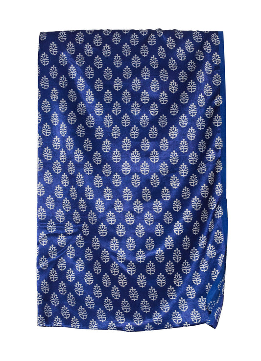 Screen Print Hand Printed Mashru Silk Blouse - Unstitched - 1 Mtr Length - SKU : EK20301S