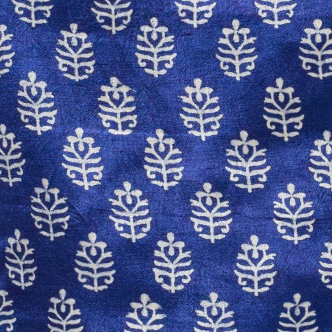 Screen Print Hand Printed Mashru Silk Blouse - Unstitched - 1 Mtr Length - SKU : EK20301S