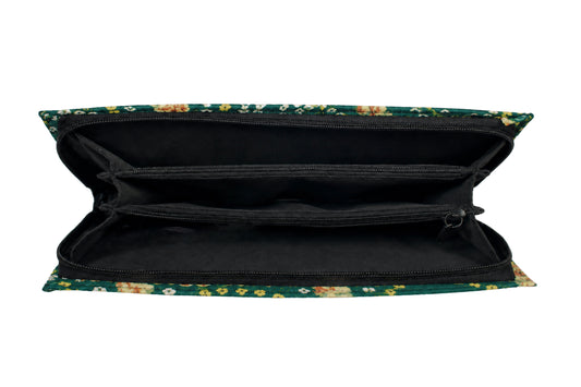 Bandhej Print Raw Silk Clutch - 25 cms Length - SKU : FJ07501A