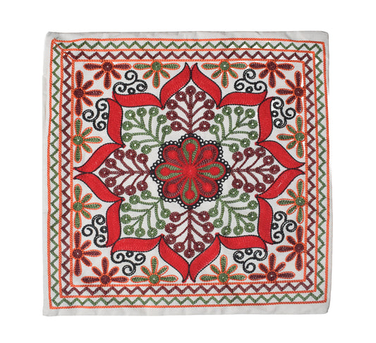 Machine Embroidery Cotton Set Of Five Cushion Cover - 43 cms Length - SKU : NC19402A