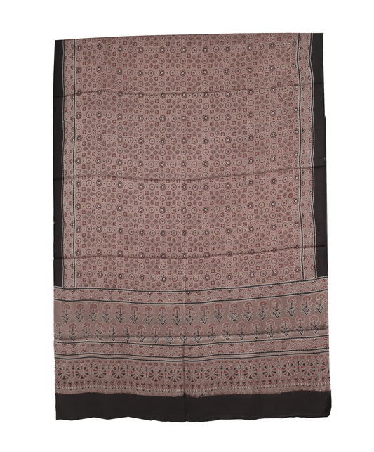 Ajrakh Modal Silk Natural Dye Hand Block Print Dupatta   - 2.5 Mtr Length    -  SKU : ID21201C