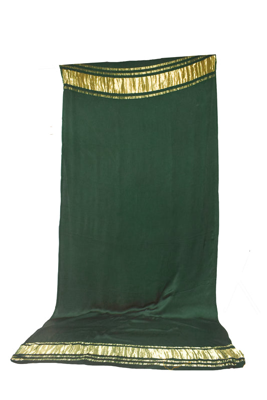 Plain Dyeing Modal Silk Dupatta with Golden Border - 2.5 Mtr Length - SKU : 0061