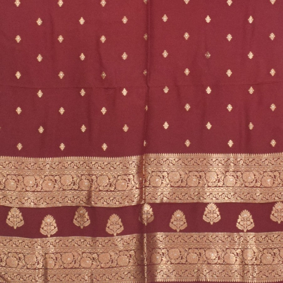 Plain Dyeing Dola Silk Butta Designs Dupatta with Nakshi Border - 2.35 Mtr Length - SKU : AI18C01J