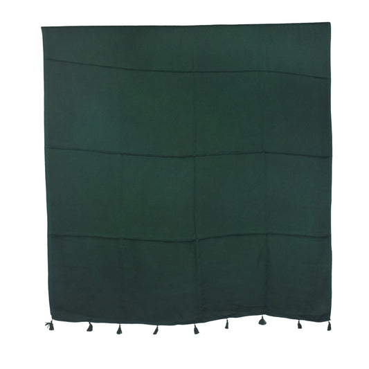 Plain Dyeing Modal Silk Dupatta with Tassels - 2.5 Mtr Length - SKU : 0106-GRGR