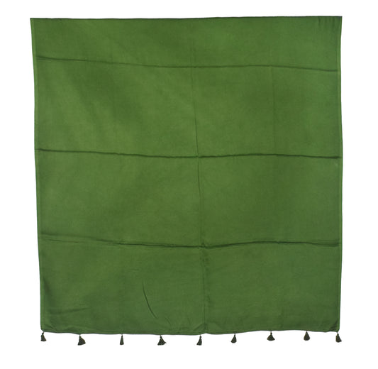 Plain Dyeing Modal Silk Dupatta with Tassels - 2.5 Mtr Length - SKU : 0106-LGLG