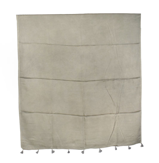 Plain Dyeing Modal Silk Dupatta with Tassels - 2.5 Mtr Length - SKU : 0106-SGSG
