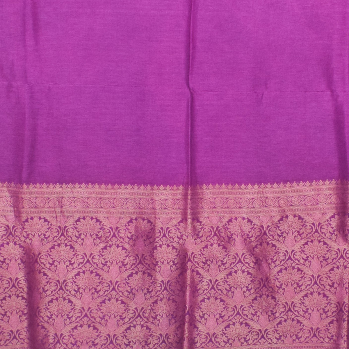 Plain Dyeing Dola Silk Dupatta With Full Nakshi Border & Tassels - 2.5 Mtr Length - SKU : AI15901O