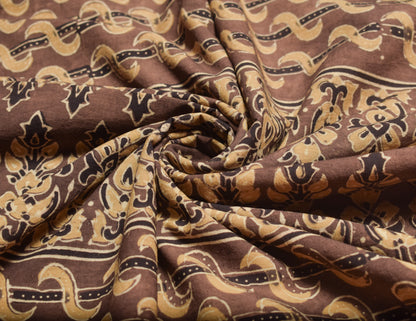 Ajrakh Cotton Natural Dye Hand Block Print Fabric    2.5 Mtr  Length  -  SKU : ID21901X