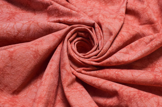 Wax Batik Cotton Hand Block Print Unstitched Kurta Fabric 2.5 Mtr Length - SKU : RA25B01B