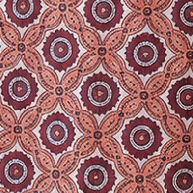 Ajrakh Mashru Silk Natural Dye Screen Print Hand Printed Unstitched Kurta Fabric 3.00 Mtr Length - SKU : AI02504F