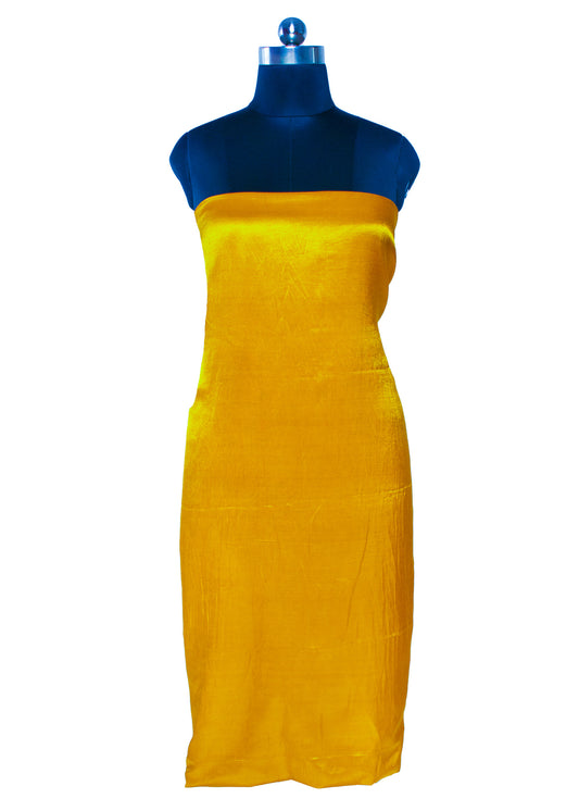 Plain Dyeing Mashru Silk Plain Hand Dyed Unstitched Kurta Fabric 2.5 Mtr Length - SKU : HM28B01K
