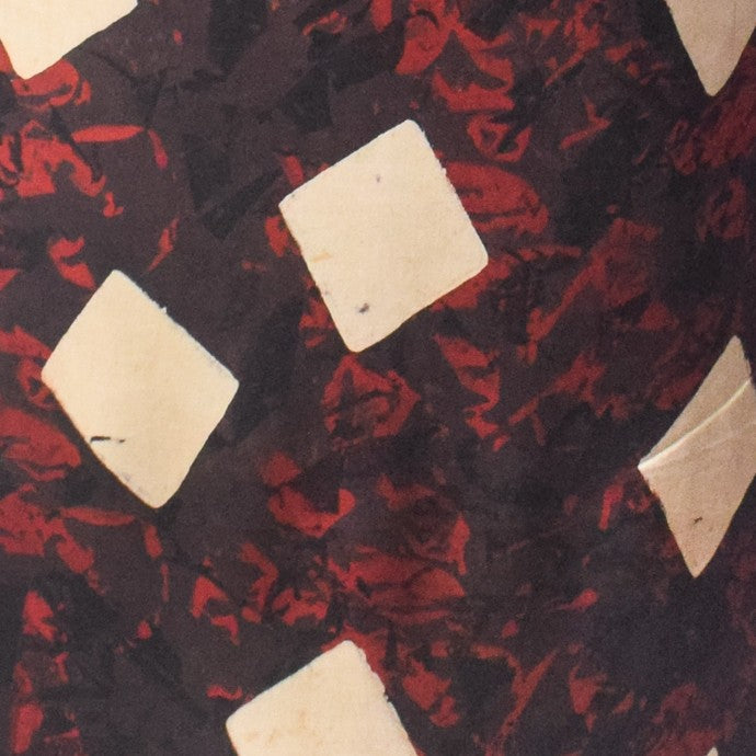 Ajrakh Modal Silk Natural Dye Hand Block Print Unstitched Kurta Fabric 2.50 Mtr Length - SKU : AI20101T
