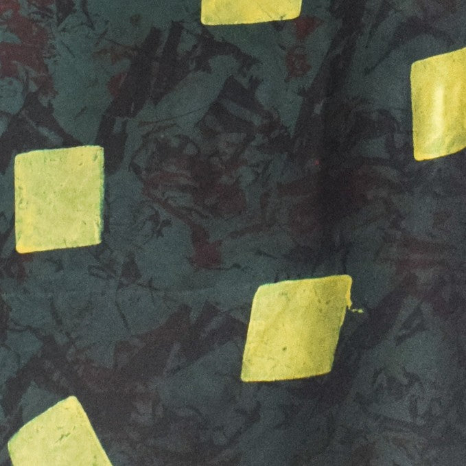 Ajrakh Modal Silk Natural Dye Hand Block Print Unstitched Kurta Fabric 3.00 Mtr Length - SKU : AI20102U