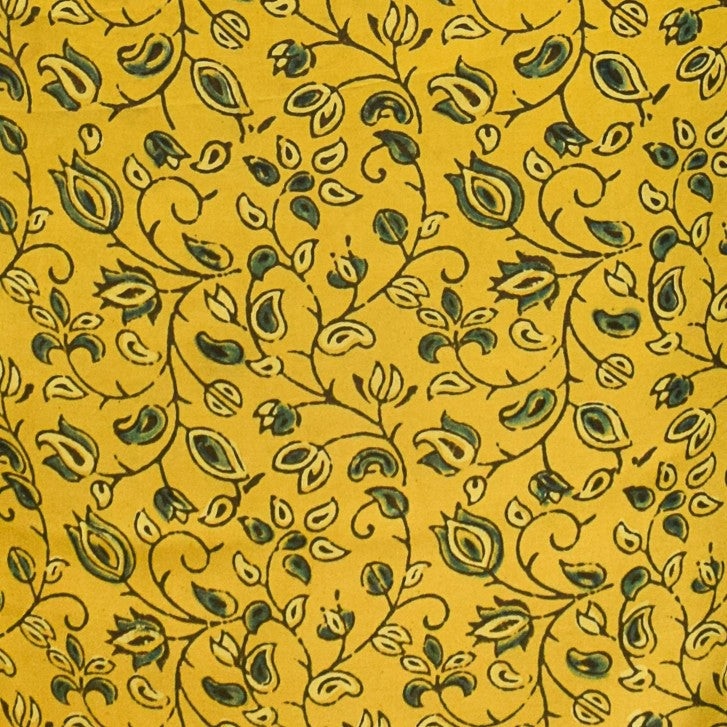Ajrakh Modal Silk Natural Dye Hand Block Print Unstitched Kurta Fabric 2.50 Mtr Length - SKU : AI17101I