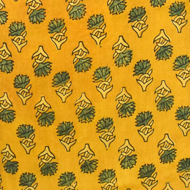 Ajrakh Modal Silk Natural Dye Hand Block Print Unstitched Kurta Fabric 2.50 Mtr Length - SKU : AI30101W