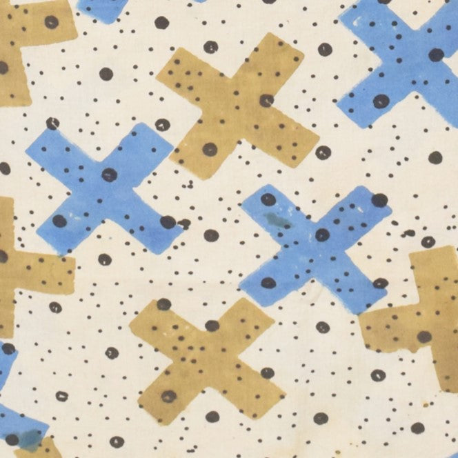 Hand Block Print Cotton Natural Dye Unstitched Kurta Fabric 2.5 Mtr Length - SKU : MS30501D