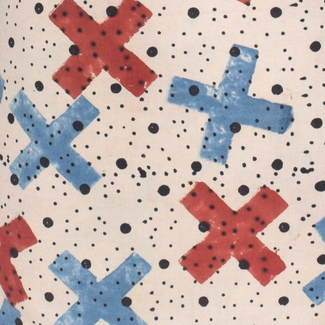 Hand Block Print Cotton Natural Dye Unstitched Kurta Fabric 2.5 Mtr Length - SKU : MS30501F