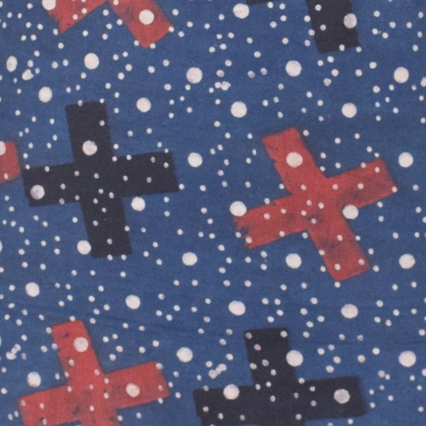 Hand Block Print Cotton Natural Dye Unstitched Kurta Fabric 2.5 Mtr Length - SKU : MS30501C