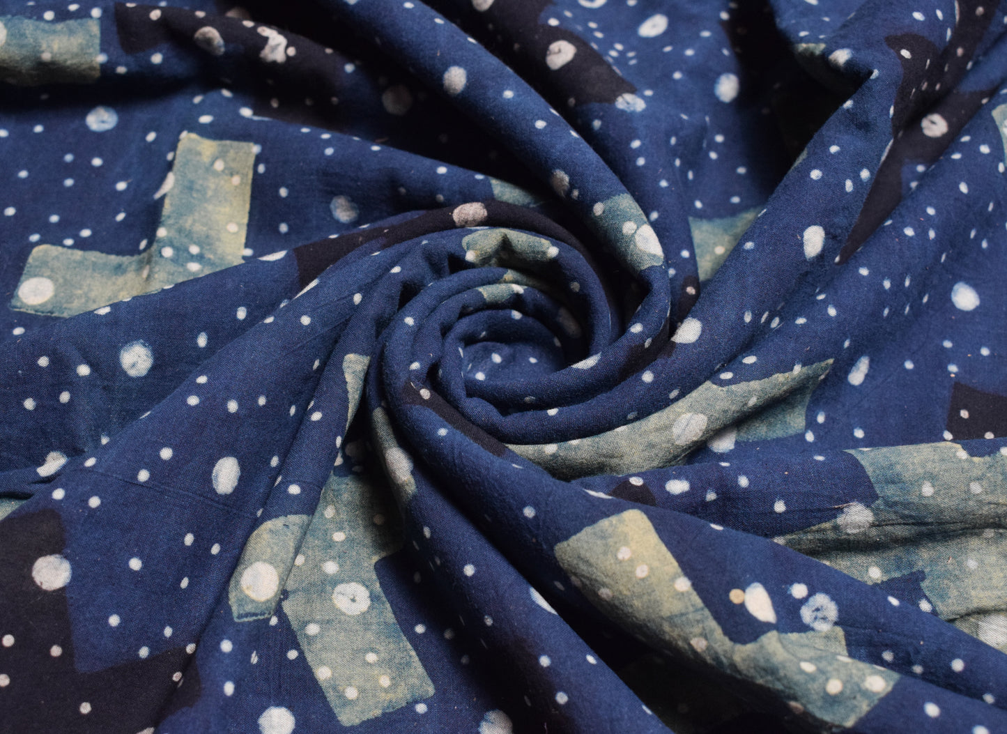Hand Block Print Cotton Natural Dye Fabric    -  SKU: MS30501D