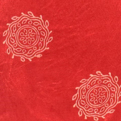 Screen Print Hand Printed Mashru Silk Unstitched Kurta Fabric    2.5 Mtr  Length  -  SKU : HM16C01U