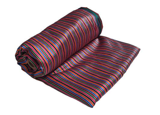 Handloom Woven Mashru Silk Handloom Fine Stripes Unstitched Kurta Fabric 36 Inch Width 2.00 Mtr Length - SKU : HM30401C