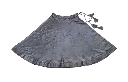 Mirror Work Mashru Silk Round Shape Mirror Work Garba Skirt - 4 Mtr Flare (Gher) - SKU : EK13902B