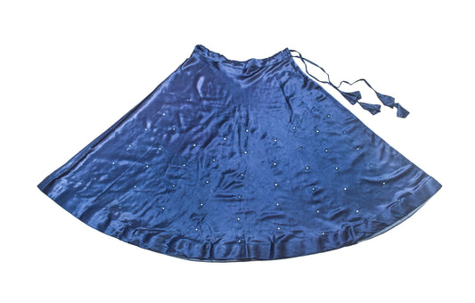 Mirror Work Mashru Silk Round Shape Mirror Work Garba Skirt - SKU: EK13902C