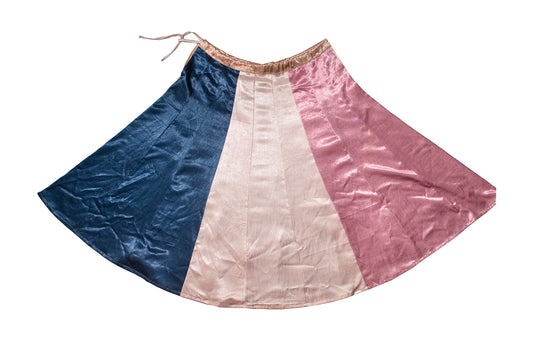 Plain Dyeing Mashru Silk 18 Kali Applique Work Garba Skirt - 4.5 Mtr Flare (Gher) - SKU : EK20901B