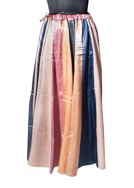 Plain Dyeing Mashru Silk 18 Kali Applique Work Garba Skirt - 4.5 Mtr Flare (Gher) - SKU : EK20901C