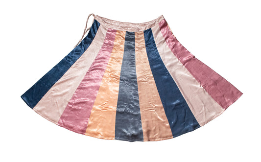Plain Dyeing Mashru Silk 18 Kali Applique Work Garba Skirt - 4.5 Mtr Flare (Gher) - SKU : EK20901D