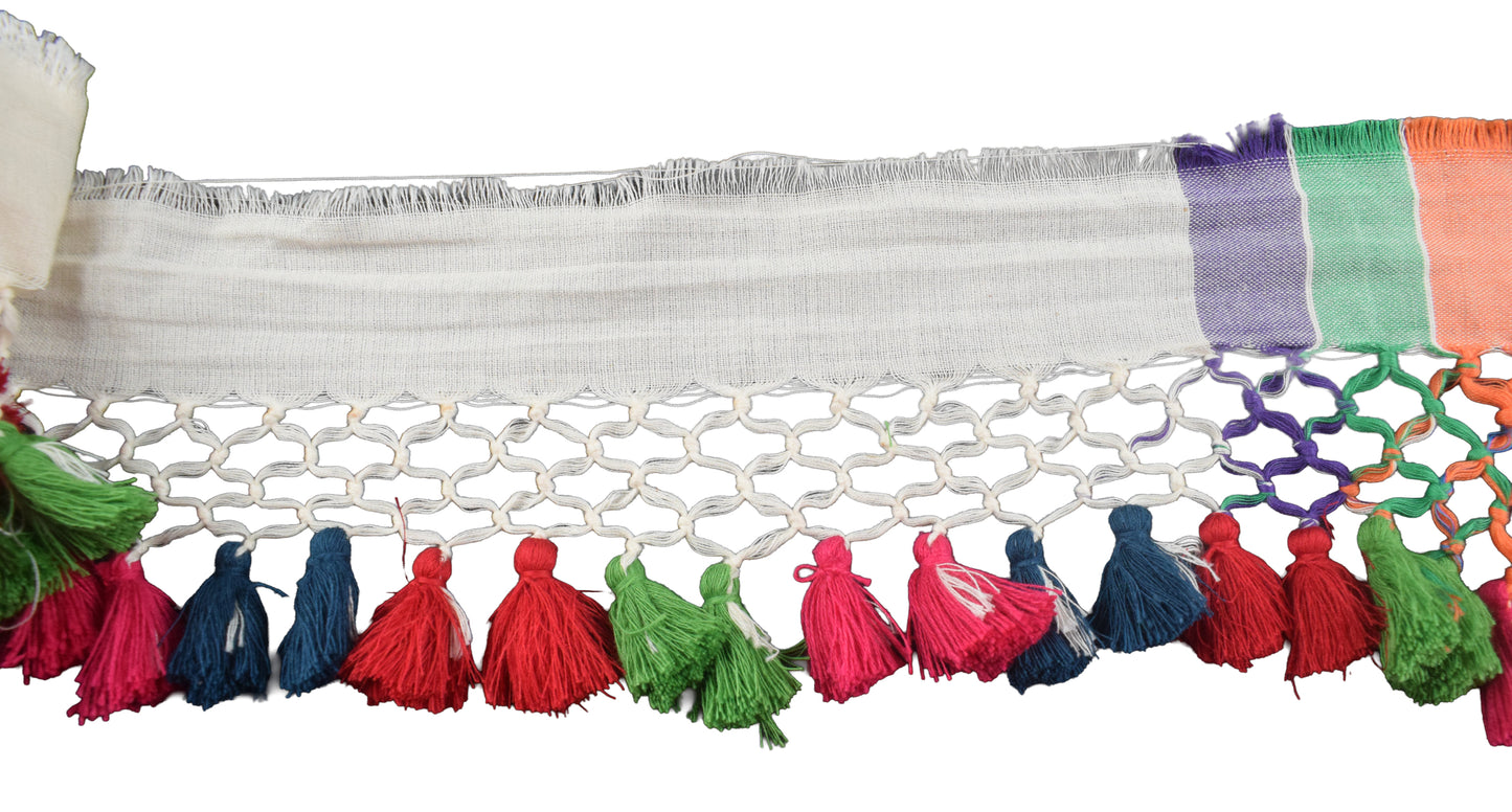 Plain Dyeing Cotton Hand Woven Handwork Border - 1.2 Mtr Length - SKU : BM22901A