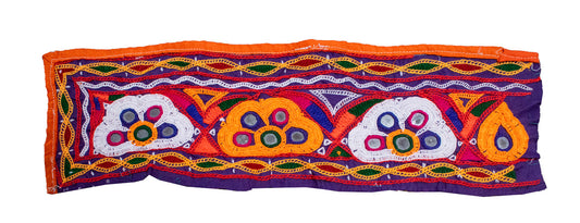 Ahir Work Cotton Hand Embroidered Mirror Work Handwork Patch - SKU : MD20401E