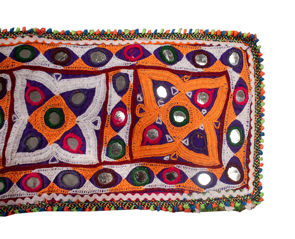 Ahir Work Cotton Hand Embroidered Mirror Work Handwork Patch - SKU : MD20401F