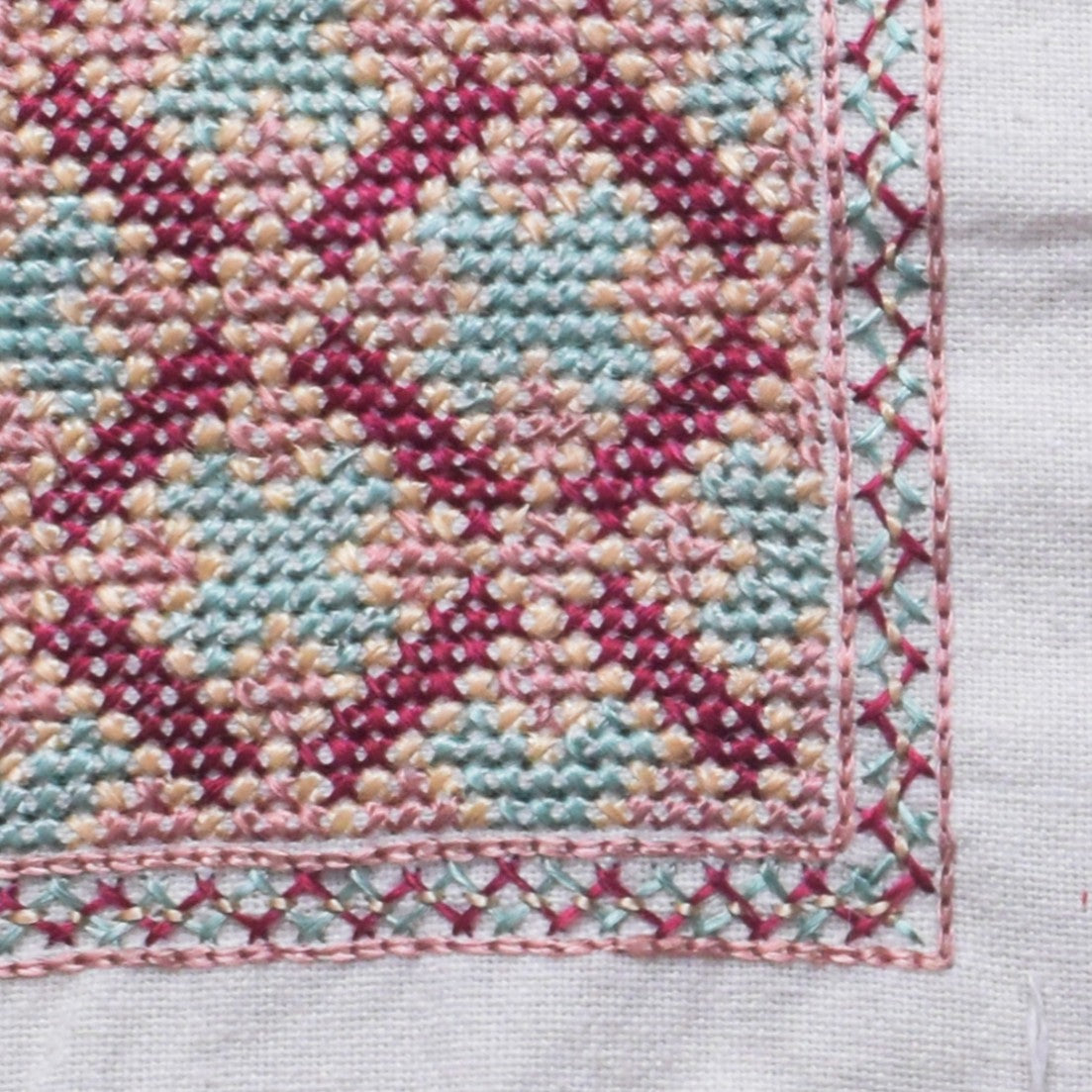 Jat Work Cotton Hand Embroidered Handwork Patch - 15 cms Length - SKU : SH10603A