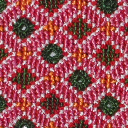 Jat Work Cotton Hand Embroidered Mirror Work Handwork Patch - 19 cms Length - SKU : AB12302A
