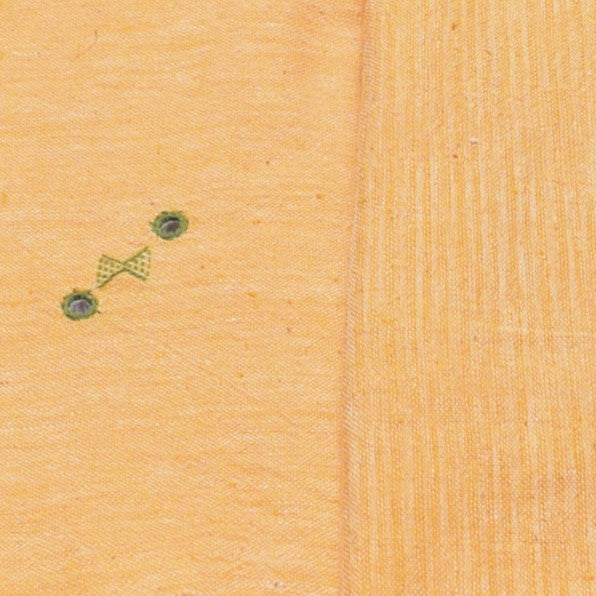 Weaving Design Fine Cotton Small Mirror Work Hand Embroidery Handloom Woven Kurta-Salwar ( Two Piece Set) - SKU : BM09A01B