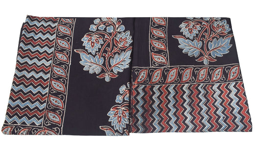 Ajrakh Cotton Natural Dye Hand Block Print Kurta-Dupatta (Two Piece Set) with Full Ajrakh Heavy Dupatta - 2.5 Mt Top - SKU : RM10302B