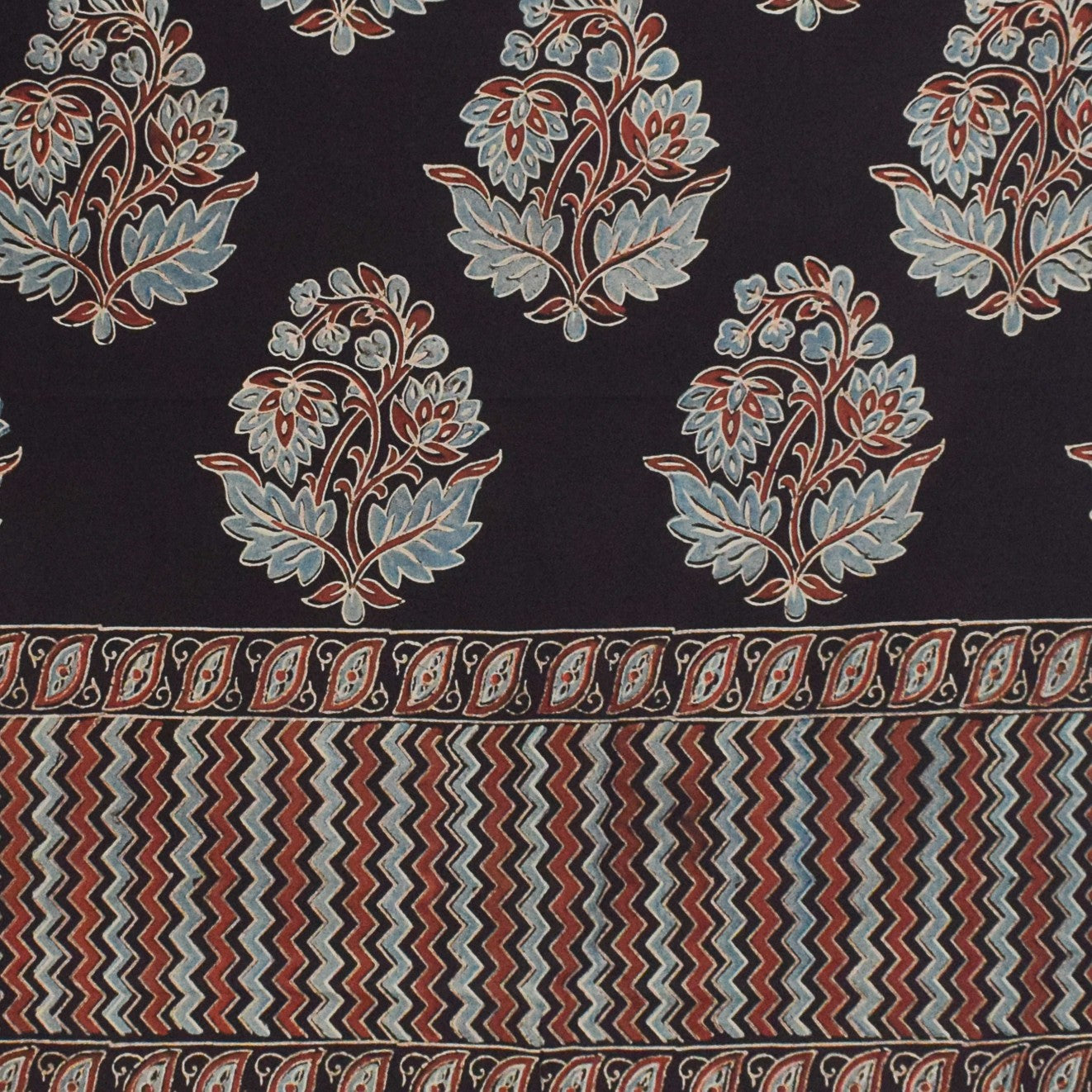 Ajrakh Cotton Natural Dye Hand Block Print Kurta-Dupatta (Two Piece Set) with Full Ajrakh Heavy Dupatta - 2.5 Mt Top - SKU : RM10302B