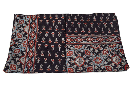 Ajrakh Cotton Natural Dye Hand Block Print Kurta-Dupatta (Two Piece Set) with Full Ajrakh Heavy Dupatta - 2.5 Mt Top - SKU : RM10302D