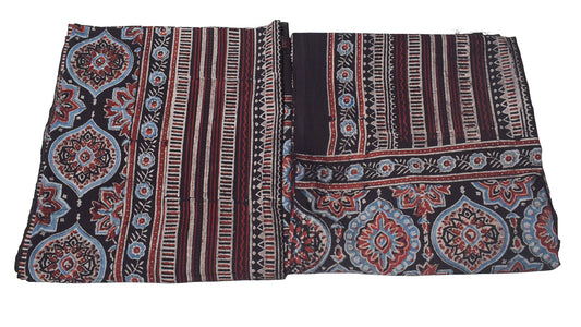 Ajrakh Cotton Natural Dye Hand Block Print Kurta-Dupatta (Two Piece Set) with Full Ajrakh Heavy Dupatta - 2.5 Mt Top - SKU : RM10302F