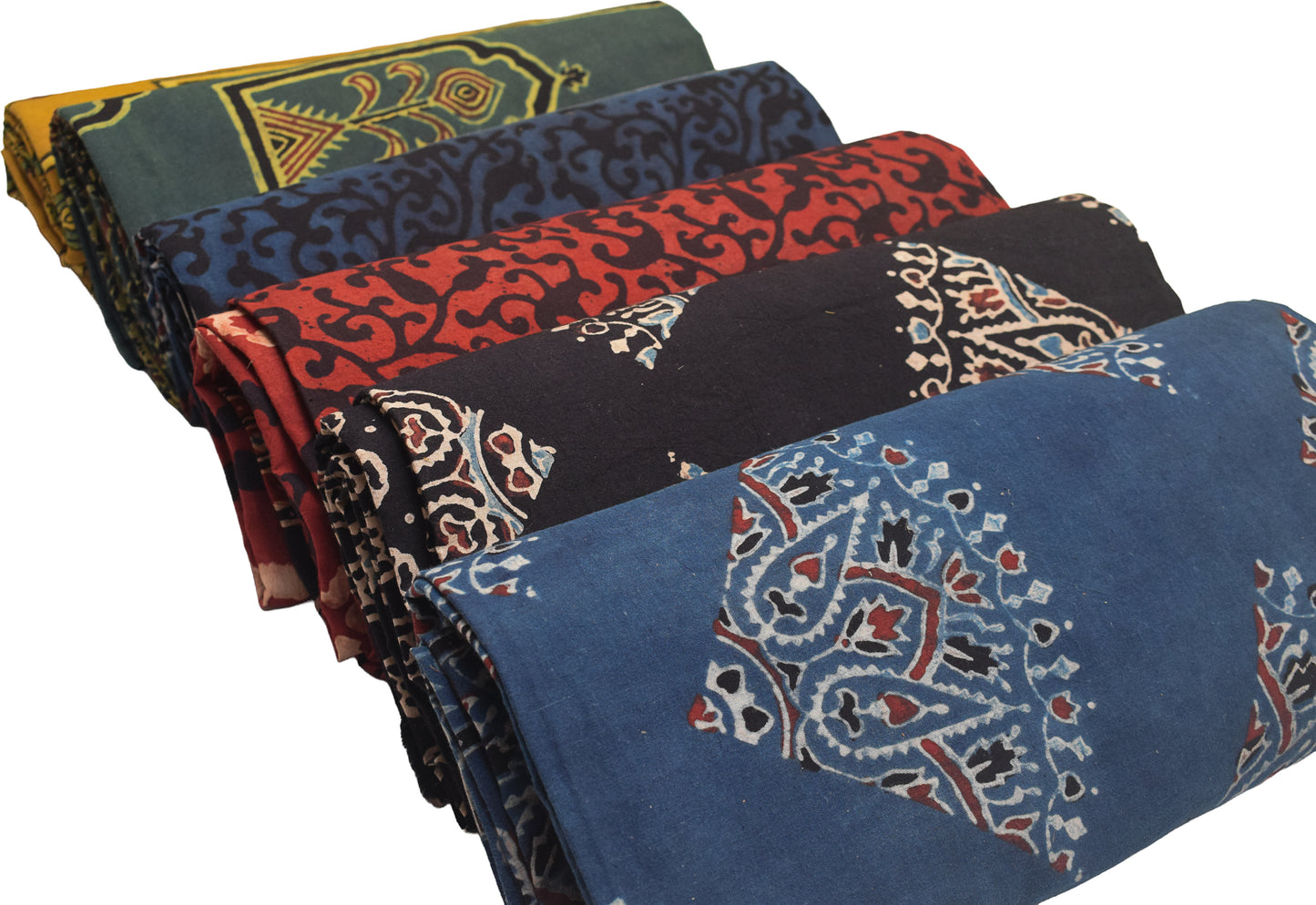 Ajrakh Cotton Natural Dye Hand Block Print Kurta-Dupatta (Two Piece Set) with Full Ajrakh Heavy Dupatta - 2.5 Mt Top - SKU : MS09401G