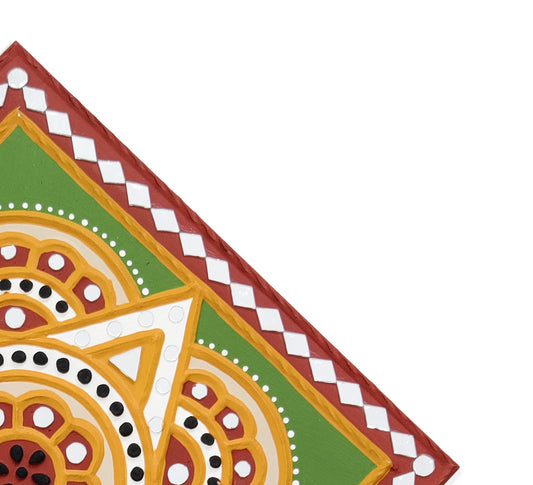 Lippan Kam (Mud Mirrorwork) - Hand Crafted Ethnic Wall Decor - SKU : 0372