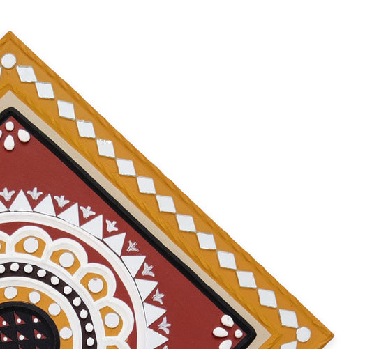 Lippan Kam (Mud Mirrorwork) - Hand Crafted Ethnic Wall Decor - SKU : 0308