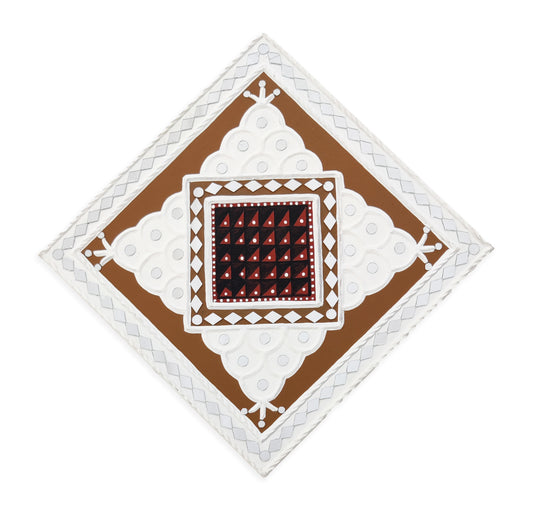 Lippan Kam (Mud Mirrorwork) - Hand Crafted Ethnic Wall Decor - SKU : 0313