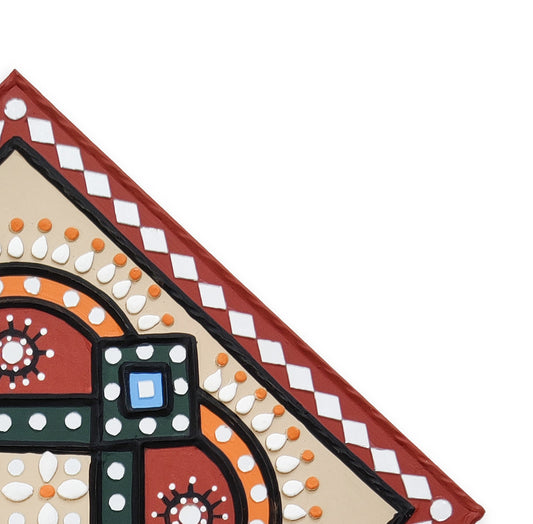 Lippan Kam (Mud Mirrorwork) - Hand Crafted Ethnic Wall Decor - SKU : 0307