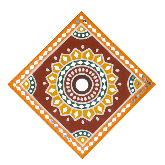 Lippan Kam (Mud Mirrorwork) - Hand Crafted Ethnic Wall Decor - SKU : 0359