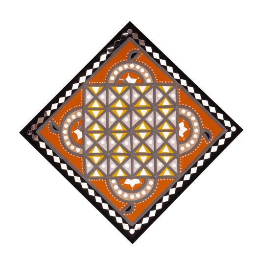 Lippan Kam (Mud Mirrorwork) - Hand Crafted Ethnic Wall Decor - SKU : 0358